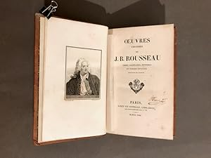 Oeuvres choisies. Odes, catates, épîtres et poésies diverses ornées de son portrait.