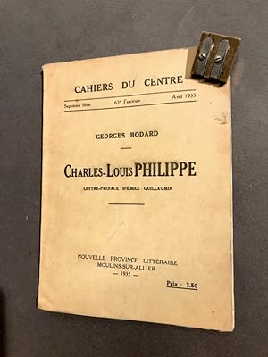 Charles-Louis Philippe. Lettre-préface d'Émile Guillaumin.