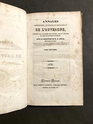 [Périodique]. Annales scientifiques, littéraires et industrielles de l'Auvergne, publiées. sous l...