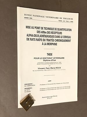 [Thèse]. Mise au point de technique de quantification des ARNm des récepteurs alpha-deux-adrénerg...