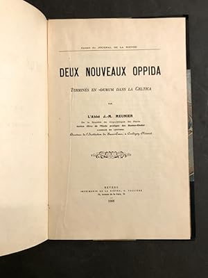 Deux nouveaux Oppida Terminés en -Durum dans La Celtica.