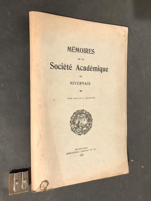 Mémoires de la Société Académique du Nivernais (tome XXXIX de la collection).