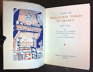 Parmi les meilleures tables de France. 1952-1953. Livret de l'élite des cuisiniers et restaurateu...