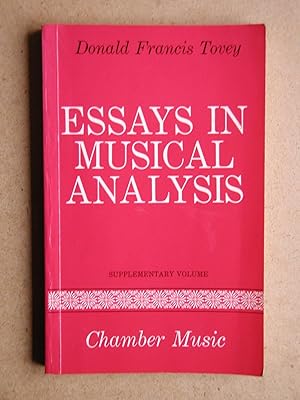Essays in Musical Analysis: Supplementary Volume. Chamber Music.