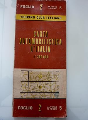 TOURING CLUB ITALIANO CARTA AUTOMOBILISTICA D'ITALIA 1: 200,000 FOGLIO 2 Al verso Foglio 5