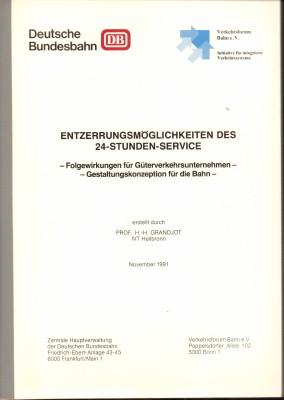 Image du vendeur pour Entzerrungsmglichkeiten des 24-Stunden-Service. Folgewirkungen fr Gterverkehrsunternehmen. Gestaltungskonzeption fr die Bahn. mis en vente par Antiquariat Jenischek