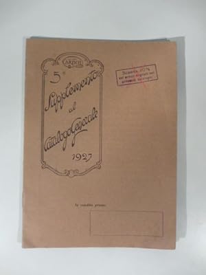 Edizioni Carisch. Milano. Quinto supplemento al Catalogo generale 1927