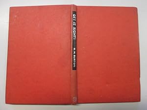 Seller image for Get It Right for sale by Goldstone Rare Books