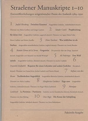 Seller image for Straelener Manuskripte 1-10: Erstverffentlichungen zeitgenssischer Poesie des Auslands 1984-1990 for sale by Buchhandlung Klaus Bittner GmbH