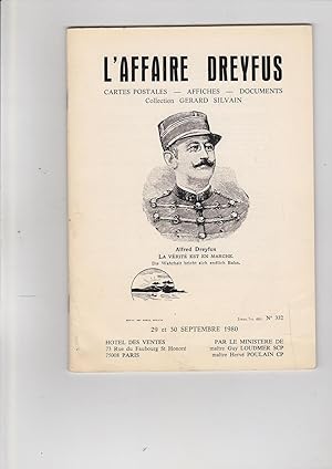 Bild des Verkufers fr L'Affaire Dreyfus. Cartes Postales - Affiches - Documents. Collection Gerard Silvain. No. 332 29 et 30 Septembre 1980. Hotel Des Ventes. Paris zum Verkauf von Meir Turner