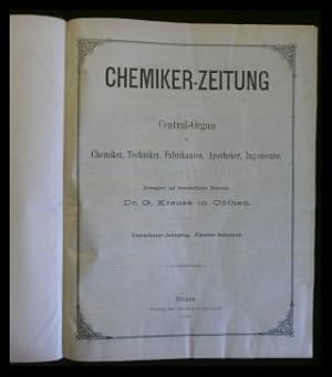 Chemiker-Zeitung - Central-Organ für Chemiker, Techniker, Fabrikanten, Apotheker, Ingenieure - 14...