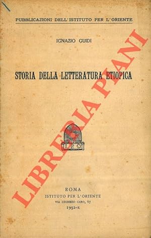 Bild des Verkufers fr Storia della letteratura etiopica. zum Verkauf von Libreria Piani