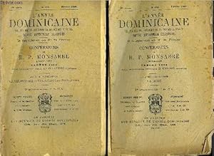 Seller image for L'ANNEE DOMINICAINE - BULLETIN DES FF. PECHEURS DE LA PROVINCE DE FRANCE - 1e supplment au n de fvrier - 28E ANNEE - FEVRIER 1888 - N332 - Confrences du RP Monsabr  Notre-Dame Carme 1888 - EN 2 VOLUMES : 1ere confrence La Mort - 2e confrence for sale by Le-Livre