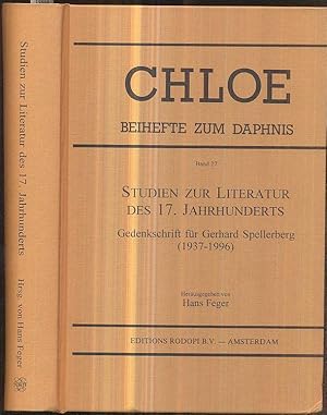 Bild des Verkufers fr Studien zur Literatur des 17. Jahrhunderts. Gedenkschrift fr Gerhard Spellerberg (1937-1996). zum Verkauf von Antiquariat Dwal