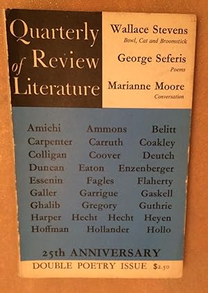 Seller image for Quarterly Review of Literature Volume XVI numbers 1-2 Double Poetry Issue, 25th Anniversary for sale by Lucky Panther Books