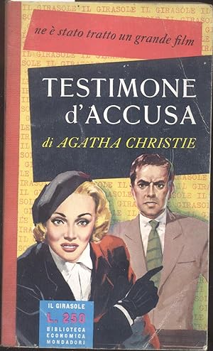 Bild des Verkufers fr TESTIMONE D'ACCUSA. ("Witness for the Prosecution"). zum Verkauf von studio bibliografico pera s.a.s.