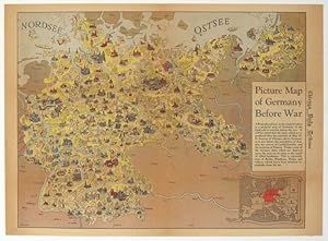 Picture Map of Germany Before War. Published in the Chicago Daily Tribune, Monday March 12 1945.