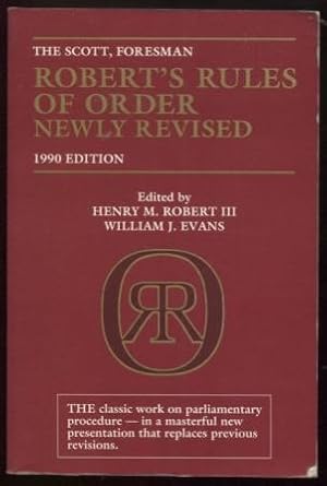 Imagen del vendedor de The Scott, Foresman Robert's Rules of Order newly revised a la venta por E Ridge Fine Books