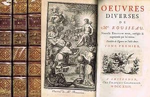 Image du vendeur pour Oeuvres Diverses de Mr. Rousseau / Complet en 3 Volumes mis en vente par Librairie L'Ancien Livre
