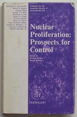 Seller image for Nuclear proliferation: prospects for control. for sale by Lost and Found Books