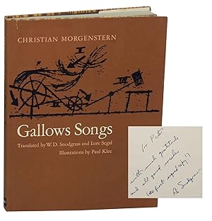 Bild des Verkufers fr Gallows Songs (Signed First Edition) zum Verkauf von Jeff Hirsch Books, ABAA