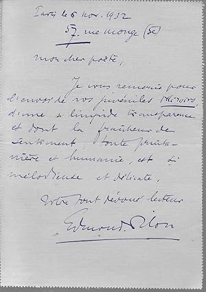 Lettres autographes signées