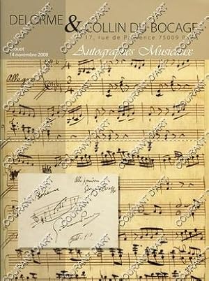 AUTOGRAPHES MUSICAUX. [ALBENIZ. BARRAINE. BEETHOVEN. BERKELEY. BERLIOZ. BERNSTEIN. BEYDTS. BIZET....