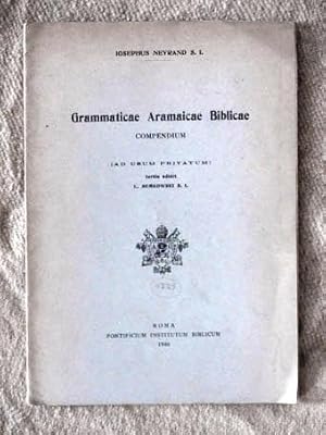 Grammaticae Aramaicae Biblicae Compendium (Ad usum privatum). Tertio edidit L. Semkowski.