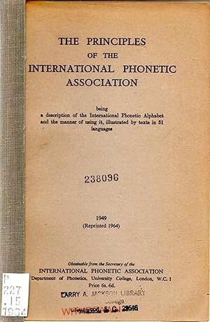 Principles of the International Phonetic Association