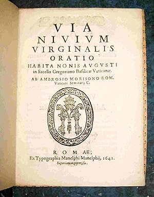 Via nivium virginalis oratio habita Nonis Augusti in Sacello Gregoriano basilicae Vaticanae. Ab A...