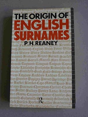 The Origin of English Surnames