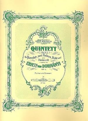 Bild des Verkufers fr Quintett op.1fr Klavier, 2 Violinen, Viola und Violoncello : Partitur und Stimmen zum Verkauf von AHA-BUCH GmbH