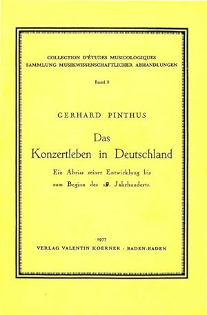 Bild des Verkufers fr Das Konzertleben in DeutschlandEin Abriss seiner Entwicklung bis zum : Beginn des 15. Jahrhunderts zum Verkauf von AHA-BUCH GmbH