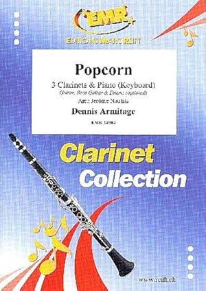 Bild des Verkufers fr Popcornfor 3 clarinets and piano (keyboard) (rhythm group ad lib) : score and parts zum Verkauf von AHA-BUCH GmbH