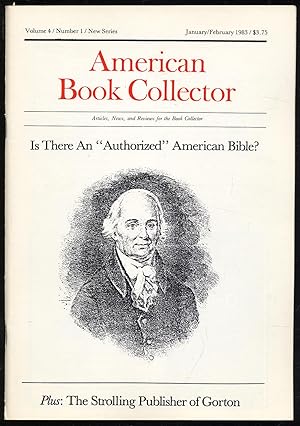 Seller image for American Book Collector: New Series, Volume 4, Number 1, January/February 1983 for sale by Between the Covers-Rare Books, Inc. ABAA