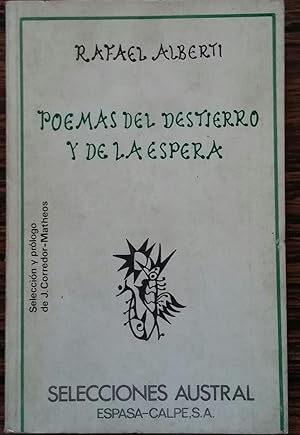 Seller image for Poemas del destierro y de la espera for sale by Livro Ibero Americano Ltda