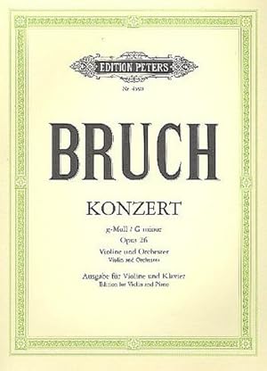 Bild des Verkufers fr Violin Concerto No. 1 in G minor Op. 26 zum Verkauf von AHA-BUCH GmbH