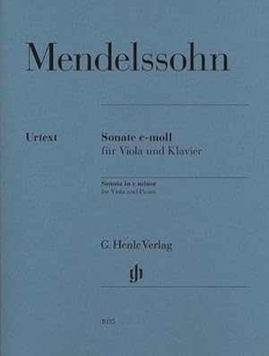 Seller image for Felix Mendelssohn Bartholdy - Violasonate c-moll : Besetzung: Viola und Klavier. Mit zustzlicher bezeichneter Violastimme for sale by AHA-BUCH GmbH