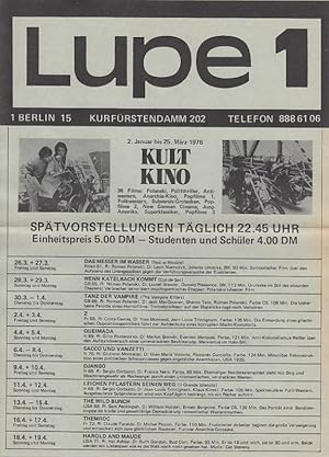 Lupe 1 und Lupe 2. 2 Teile. 2. Januar bis 25. März 1976 / 26. März bis 3. Juni 1976.