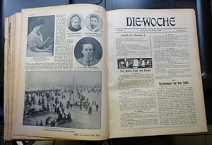 3 Bände / Die Woche. Moderne illustrierte Zeitschrift. Band I, (Heft 1-26) vom 1. Januar bis 26. ...