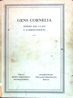 Imagen del vendedor de Gens Cornelia, Rmer des 3. und 2. Jahrhunderts, Teil I: Texte und Schlerkommentar; a la venta por books4less (Versandantiquariat Petra Gros GmbH & Co. KG)
