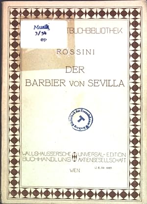 Bild des Verkufers fr Der Barbier von Sevilla: Komische Oper in zwei Aufzgen; zum Verkauf von books4less (Versandantiquariat Petra Gros GmbH & Co. KG)