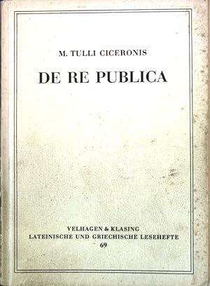 Bild des Verkufers fr De Re Publica; Lateinische und griechische Lesehefte, Heft 69; zum Verkauf von books4less (Versandantiquariat Petra Gros GmbH & Co. KG)