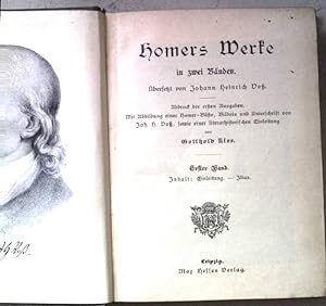 Bild des Verkufers fr Homers Werke in zwei Bnden (KOMPLETT in einem Buch) - Einleitung - Ilias/ Odyssee. zum Verkauf von books4less (Versandantiquariat Petra Gros GmbH & Co. KG)