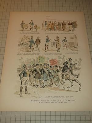 Seller image for 1892 Puck Lithograph of "McGrath's First St.Patrick's Day in America" - A Few Extracts From His Letter Homes - Ireland for sale by rareviewbooks