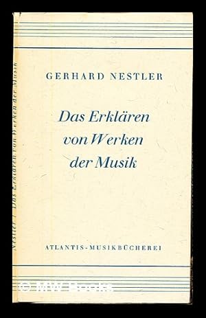 Imagen del vendedor de Das Erklaren von Werken der Musik a la venta por MW Books Ltd.