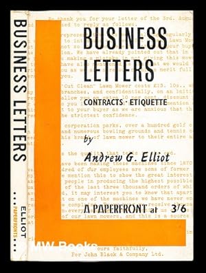 Seller image for Business letters, contracts, agreements and etiquette for sale by MW Books Ltd.