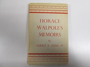 Bild des Verkufers fr Horace Walpole's 'memoirs' zum Verkauf von Goldstone Rare Books