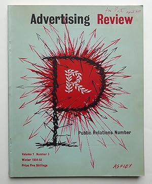 Advertising Review 'Public Relations Number'. Vol 1, No. 3, Winter 1954-55. With an essay on Schl...