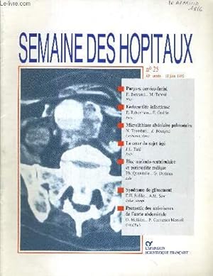 Seller image for SEMAINE DES HOPITAUX - N25 - 68e ANN2E - 18 juin 1992 / purpura cervico-facial - endocardite infectieuse - microlithiase alvolaire pulmonaire - le coeur du sujet ag - syndrome de glissement. for sale by Le-Livre